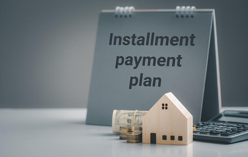 Installment payment plan sign