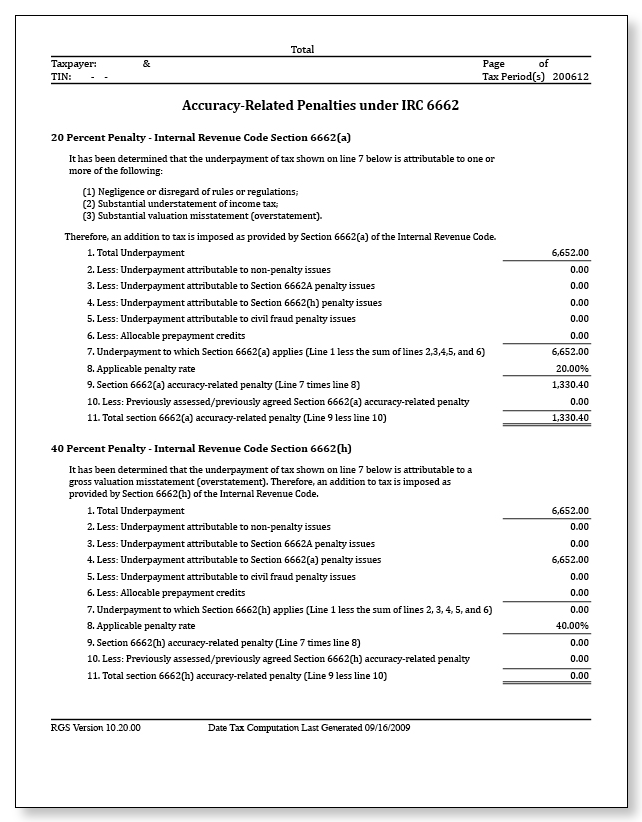 IRS Audit Letter 531-T - Sample 1