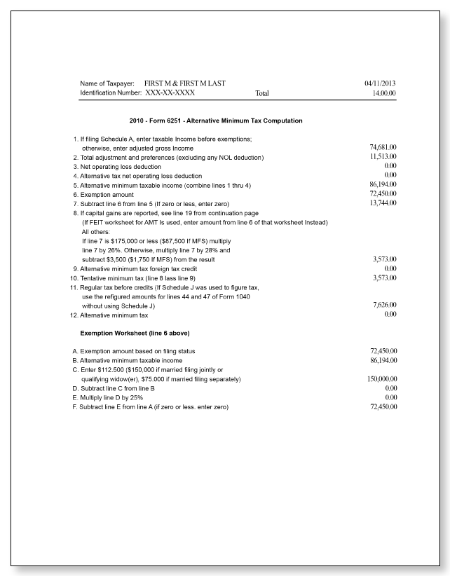 IRS Audit Letter 692 - Sample 1 