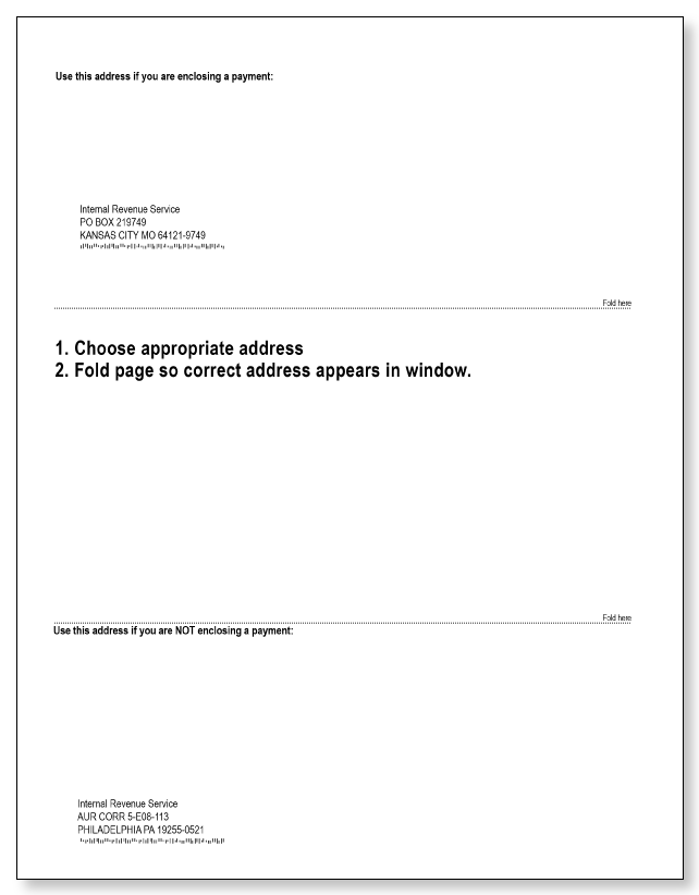 IRS Audit Letter CP2000 - Sample 2