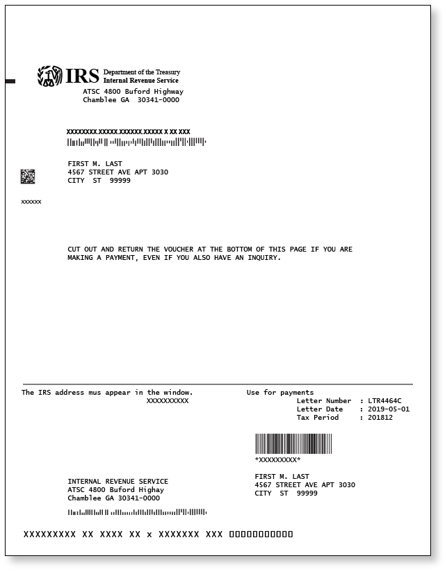 IRS Letter 4464C - Sample 2