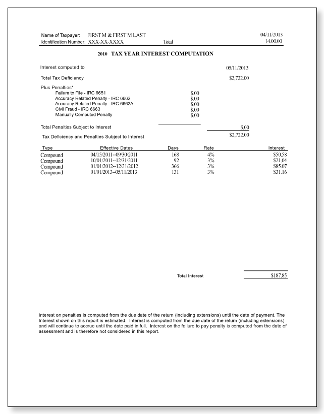 IRS Audit Letter 692 - Sample 1 