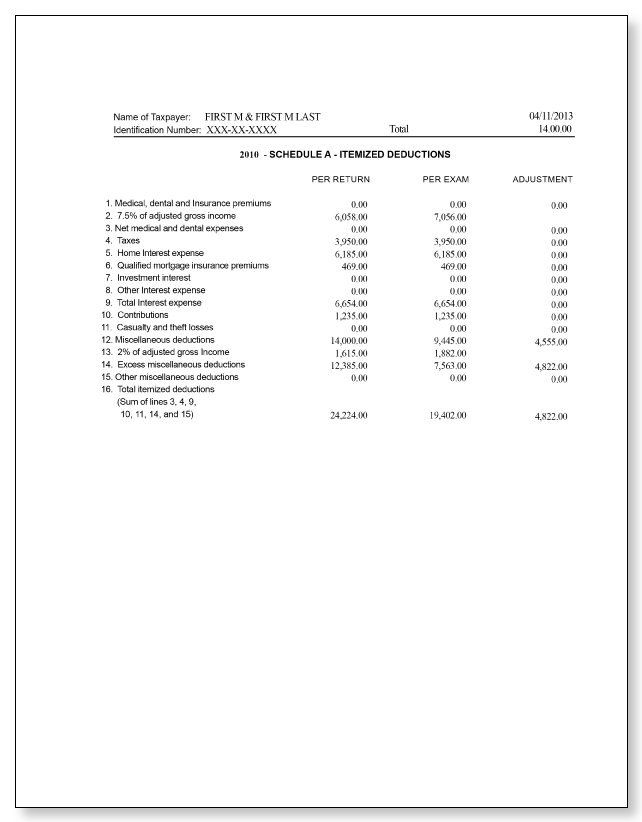 IRS Audit Letter 692 - Sample 1 