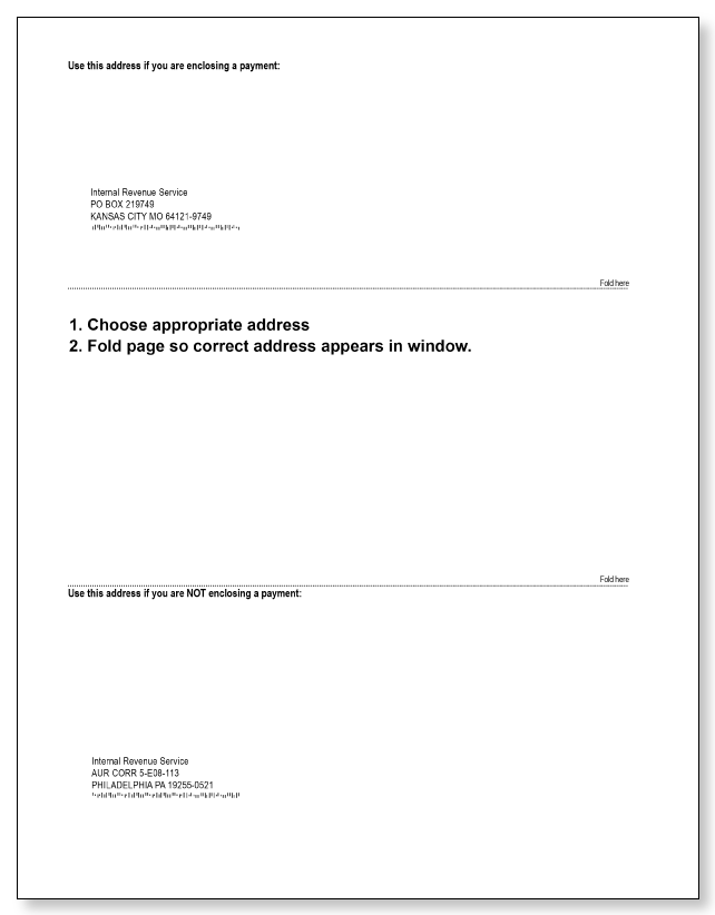 IRS Audit Letter CP2000 - Sample 1 