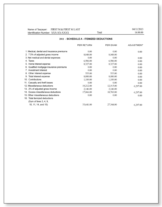 IRS Audit Letter 692 - Sample 1 