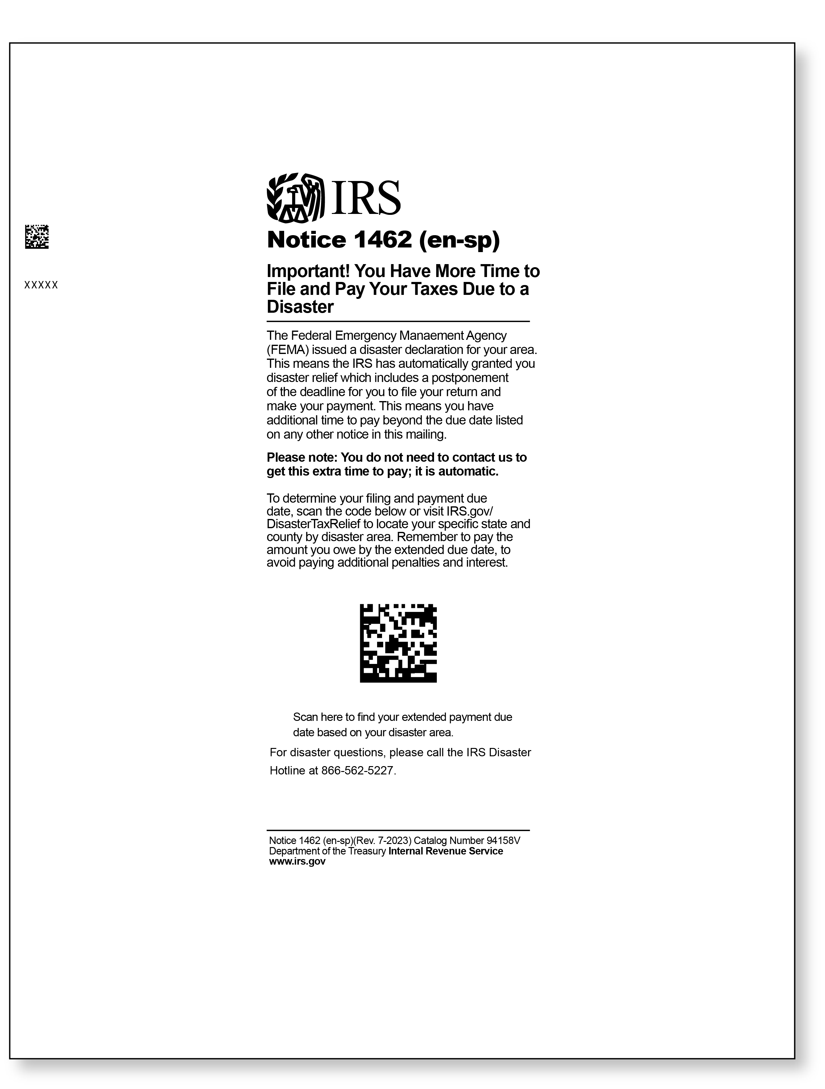 IRS Audit Letter 106C - Sample 1