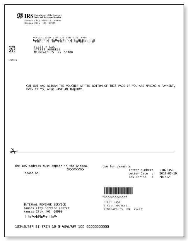 IRS Letter 2645C - Sample 1