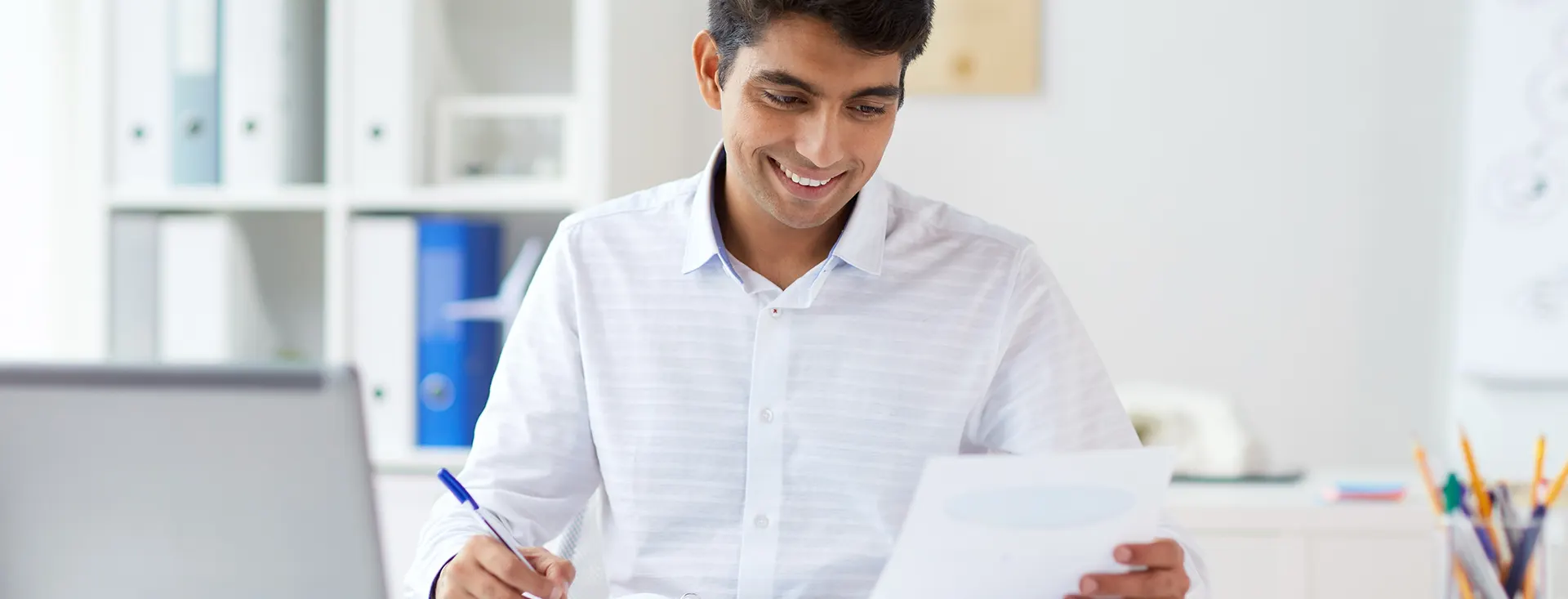 Tax Professional looking at paperwork